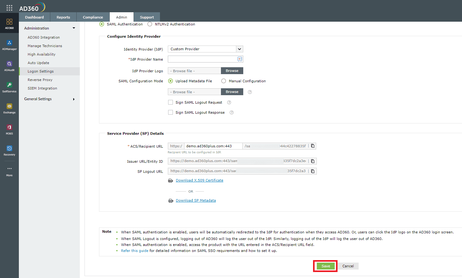 Configure Entra ID in AD360 Configure Entra ID in AD360